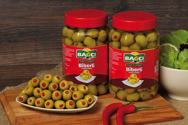Biberli Yeşil Zeytin 700 G